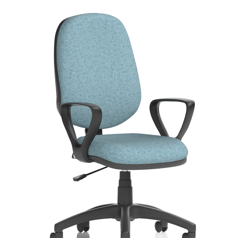 Eclipse Plus I Medium Back Task Operator Office Chair In Quest And Rivet Fabric