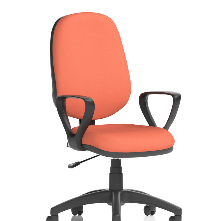Eclipse Plus I Medium Back Task Operator Office Chair In Quest And Rivet Fabric