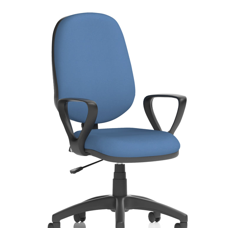 Eclipse Plus I Medium Back Task Operator Office Chair In Quest And Rivet Fabric