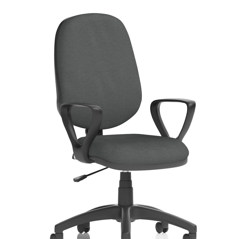 Eclipse Plus I Medium Back Task Operator Office Chair In Quest And Rivet Fabric