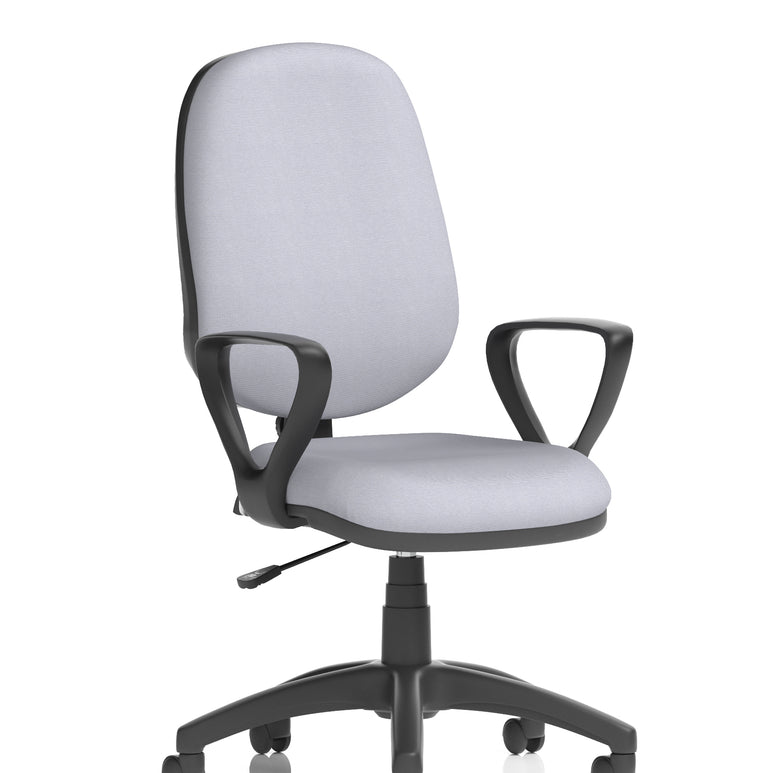 Eclipse Plus I Medium Back Task Operator Office Chair In Quest And Rivet Fabric