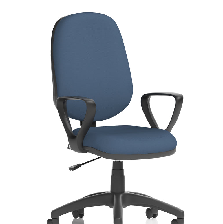 Eclipse Plus I Medium Back Task Operator Office Chair In Quest And Rivet Fabric