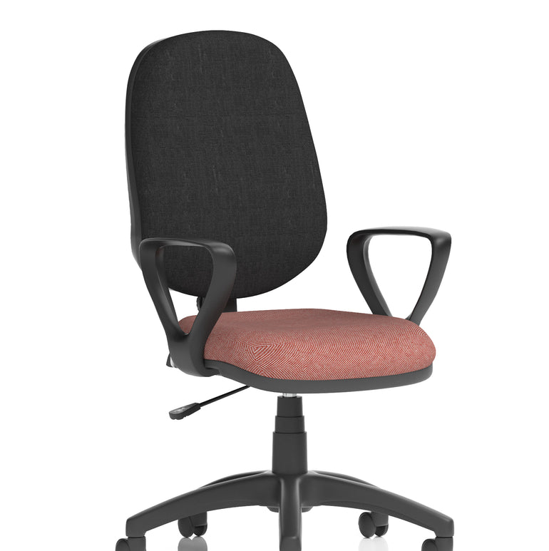 Eclipse Plus I Medium Back Task Operator Office Chair In Quest And Rivet Fabric
