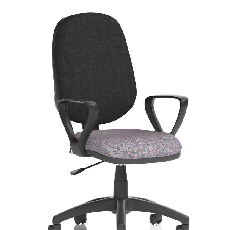 Eclipse Plus I Medium Back Task Operator Office Chair In Quest And Rivet Fabric