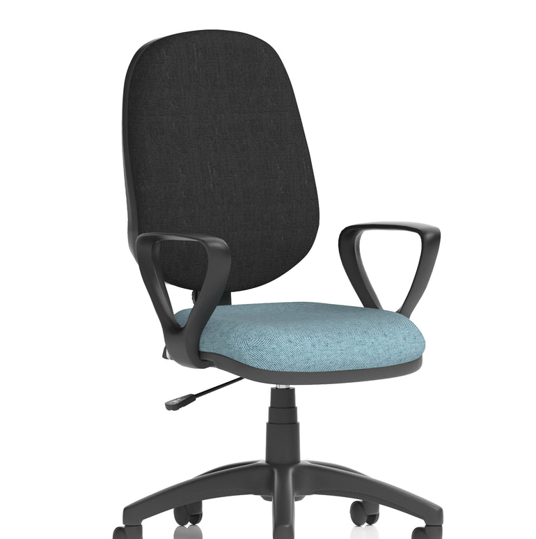 Eclipse Plus I Medium Back Task Operator Office Chair In Quest And Rivet Fabric