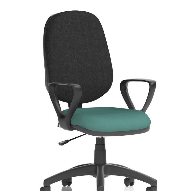 Eclipse Plus I Medium Back Task Operator Office Chair In Quest And Rivet Fabric