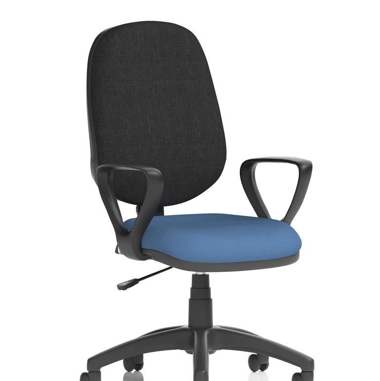 Eclipse Plus I Medium Back Task Operator Office Chair In Quest And Rivet Fabric