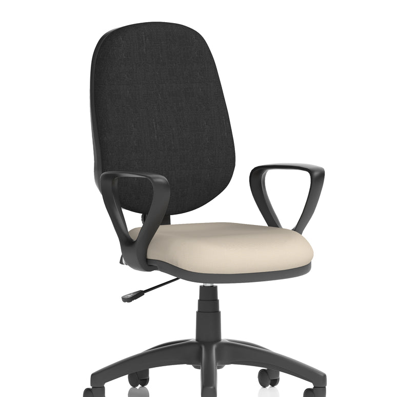 Eclipse Plus I Medium Back Task Operator Office Chair In Quest And Rivet Fabric