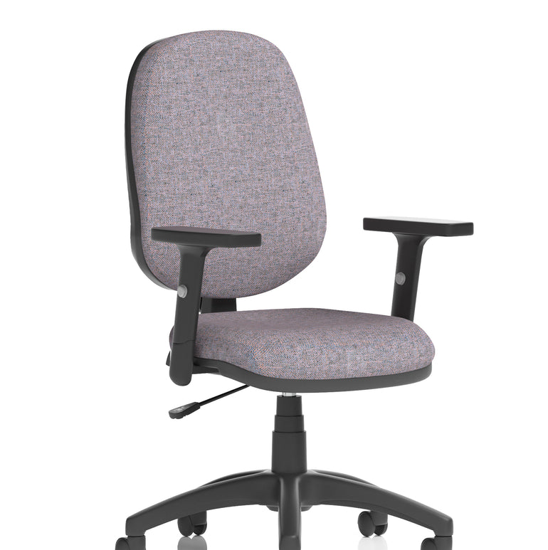 Eclipse Plus I Medium Back Task Operator Office Chair In Quest And Rivet Fabric