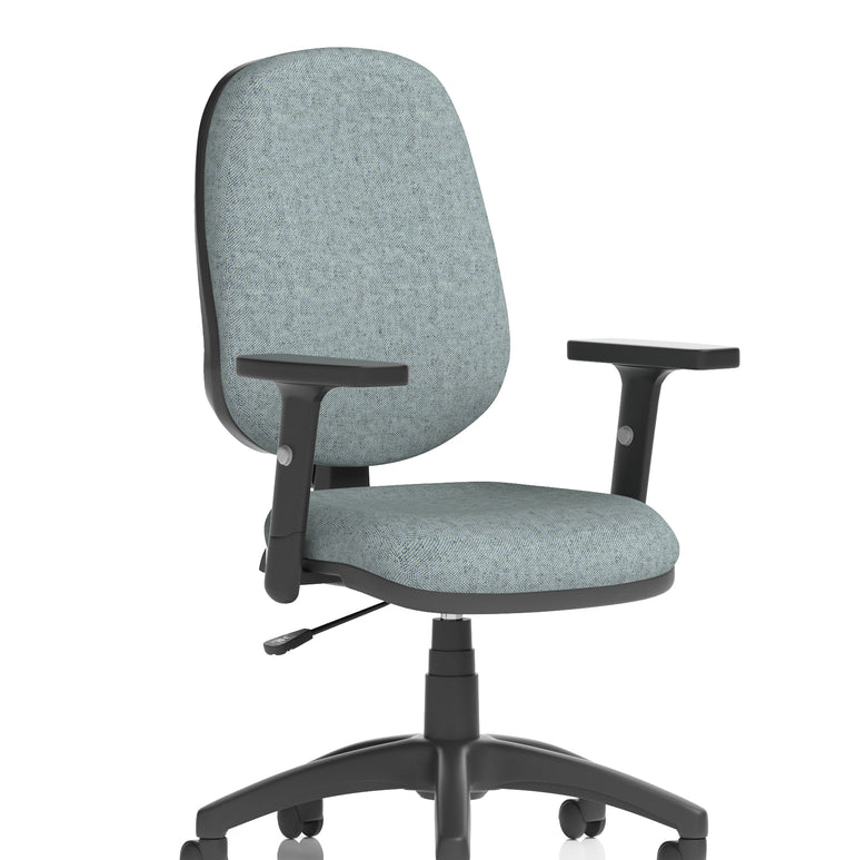 Eclipse Plus I Medium Back Task Operator Office Chair In Quest And Rivet Fabric