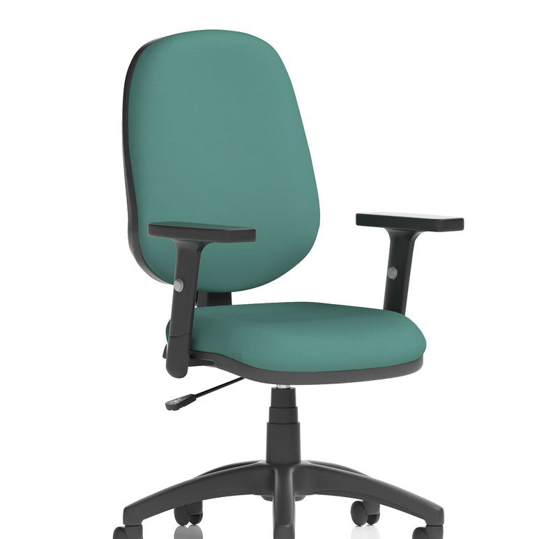 Eclipse Plus I Medium Back Task Operator Office Chair In Quest And Rivet Fabric