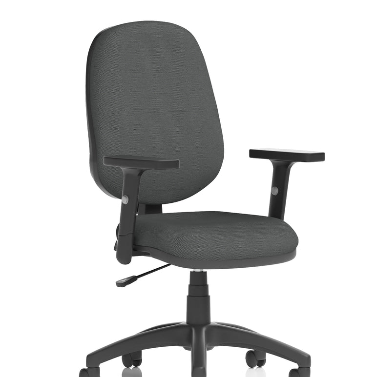 Eclipse Plus I Medium Back Task Operator Office Chair In Quest And Rivet Fabric