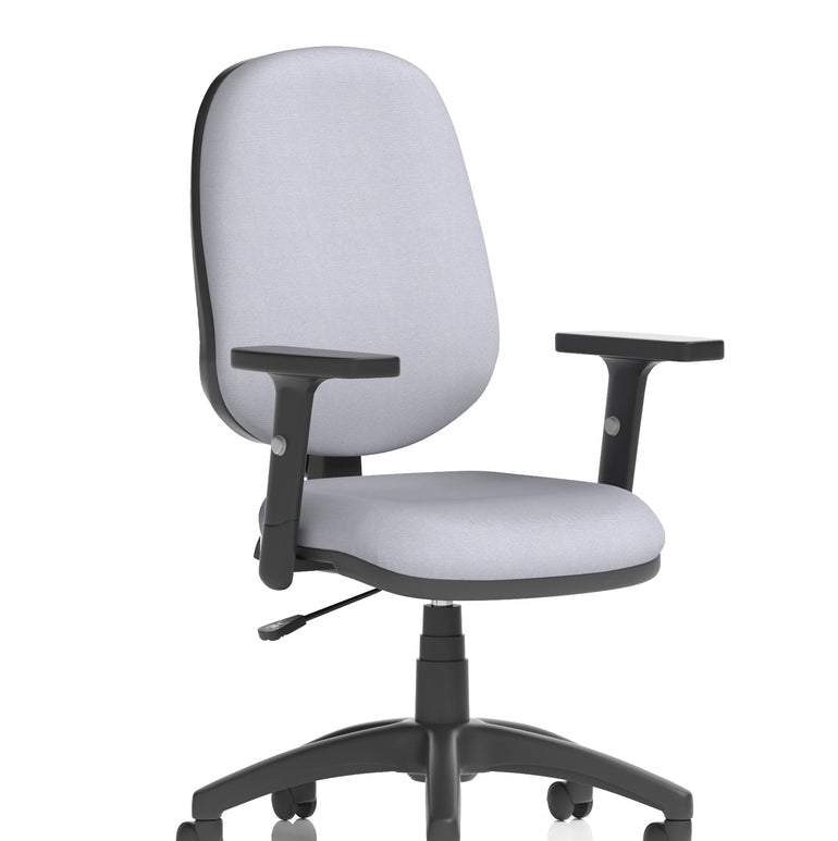 Eclipse Plus I Medium Back Task Operator Office Chair In Quest And Rivet Fabric