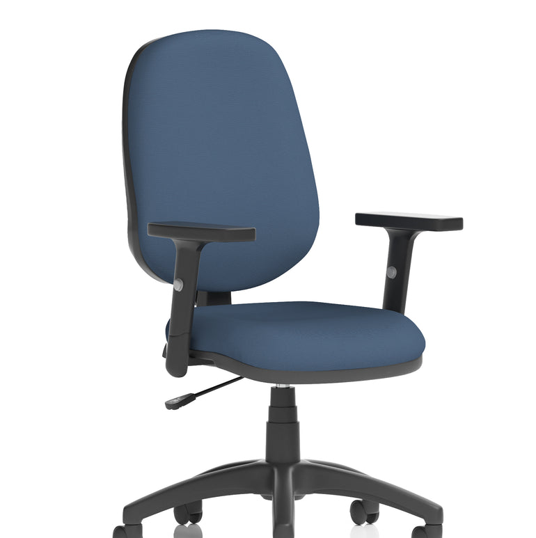 Eclipse Plus I Medium Back Task Operator Office Chair In Quest And Rivet Fabric