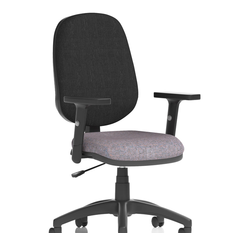 Eclipse Plus I Medium Back Task Operator Office Chair In Quest And Rivet Fabric