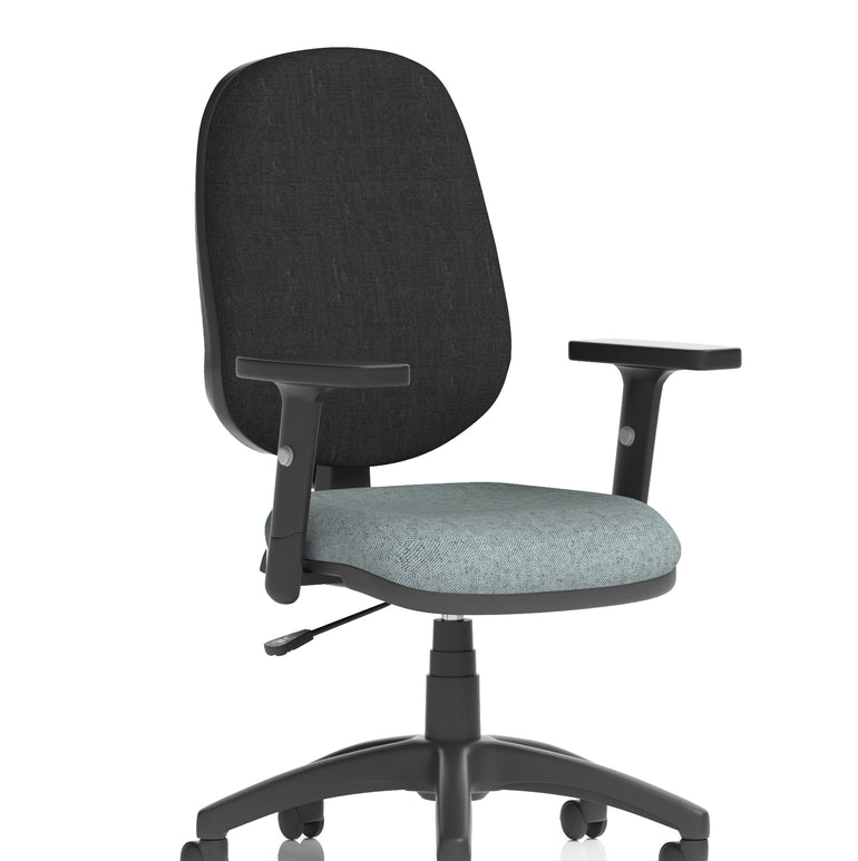 Eclipse Plus I Medium Back Task Operator Office Chair In Quest And Rivet Fabric