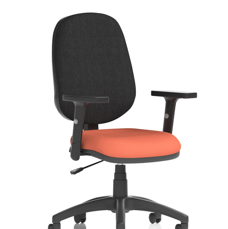 Eclipse Plus I Medium Back Task Operator Office Chair In Quest And Rivet Fabric
