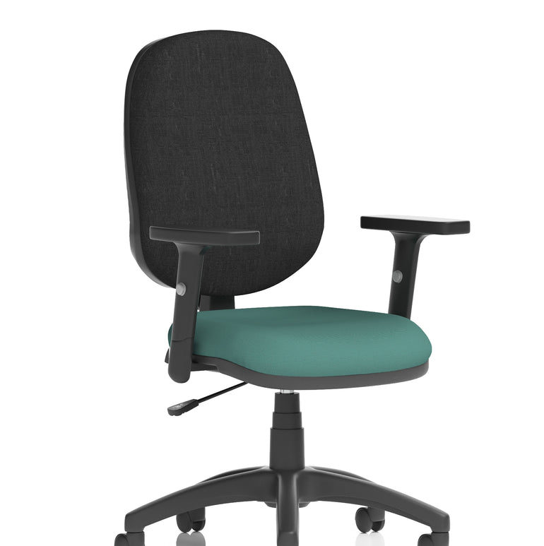 Eclipse Plus I Medium Back Task Operator Office Chair In Quest And Rivet Fabric