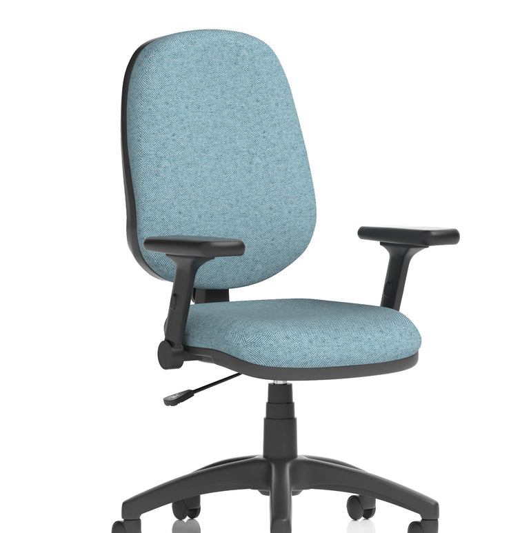 Eclipse Plus I Medium Back Task Operator Office Chair In Quest And Rivet Fabric