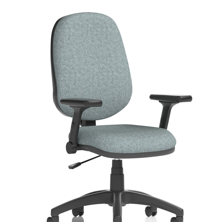 Eclipse Plus I Medium Back Task Operator Office Chair In Quest And Rivet Fabric