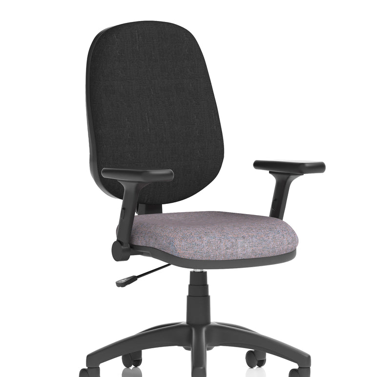 Eclipse Plus I Medium Back Task Operator Office Chair In Quest And Rivet Fabric