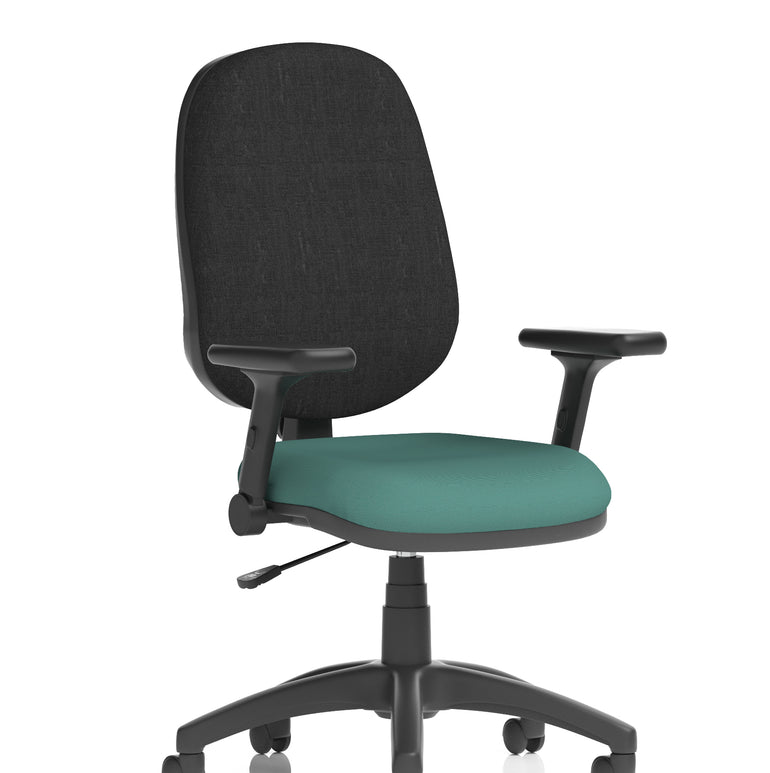 Eclipse Plus I Medium Back Task Operator Office Chair In Quest And Rivet Fabric