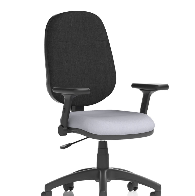 Eclipse Plus I Medium Back Task Operator Office Chair In Quest And Rivet Fabric