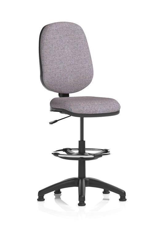 Eclipse Plus I Medium Back Task Operator Office Chair with Hi Rise Draughtsman Kit In Quest And Rivet Fabric