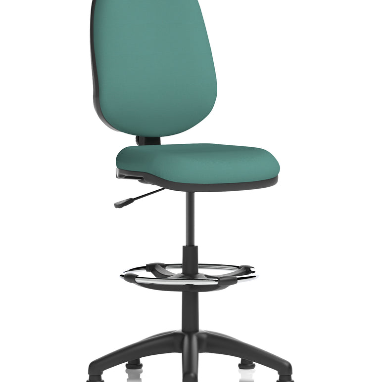 Eclipse Plus I Medium Back Task Operator Office Chair with Hi Rise Draughtsman Kit In Quest And Rivet Fabric
