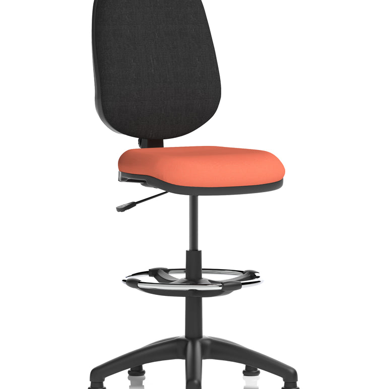 Eclipse Plus I Medium Back Task Operator Office Chair with Hi Rise Draughtsman Kit In Quest And Rivet Fabric