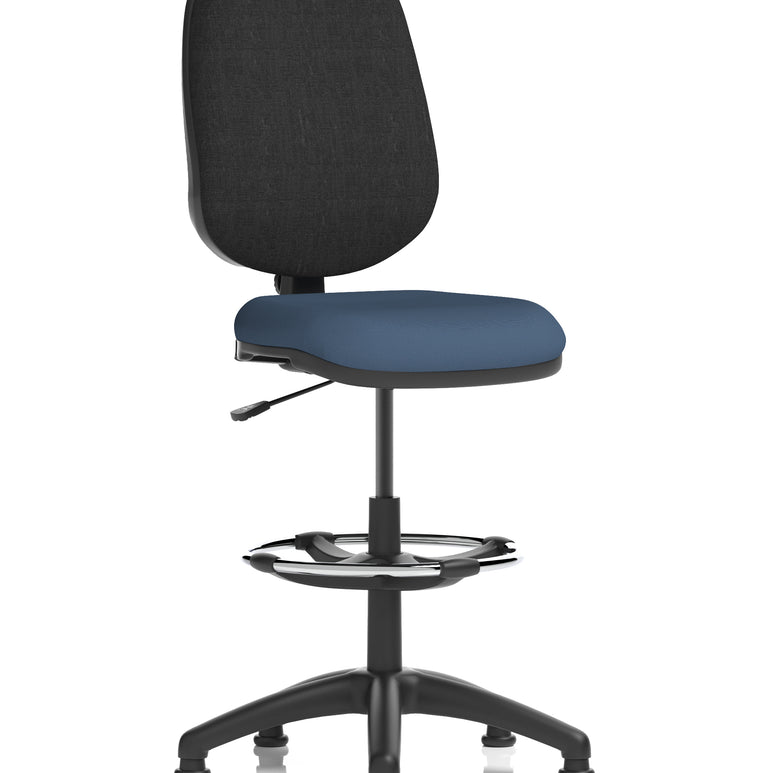 Eclipse Plus I Medium Back Task Operator Office Chair with Hi Rise Draughtsman Kit In Quest And Rivet Fabric