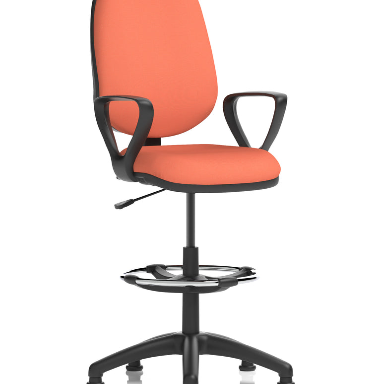 Eclipse Plus I Medium Back Task Operator Office Chair with Hi Rise Draughtsman Kit In Quest And Rivet Fabric