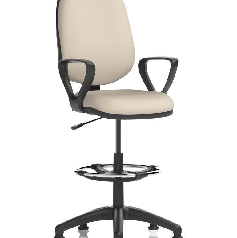 Eclipse Plus I Medium Back Task Operator Office Chair with Hi Rise Draughtsman Kit In Quest And Rivet Fabric