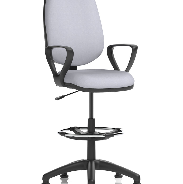 Eclipse Plus I Medium Back Task Operator Office Chair with Hi Rise Draughtsman Kit In Quest And Rivet Fabric