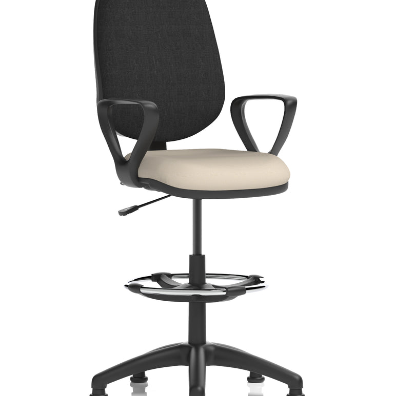 Eclipse Plus I Medium Back Task Operator Office Chair with Hi Rise Draughtsman Kit In Quest And Rivet Fabric