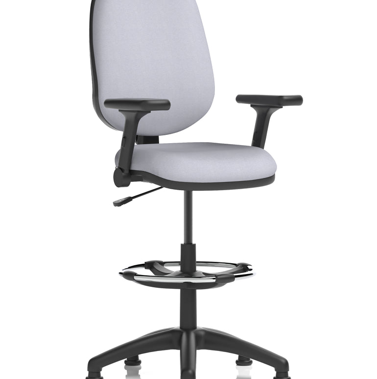 Eclipse Plus I Medium Back Task Operator Office Chair with Hi Rise Draughtsman Kit In Quest And Rivet Fabric