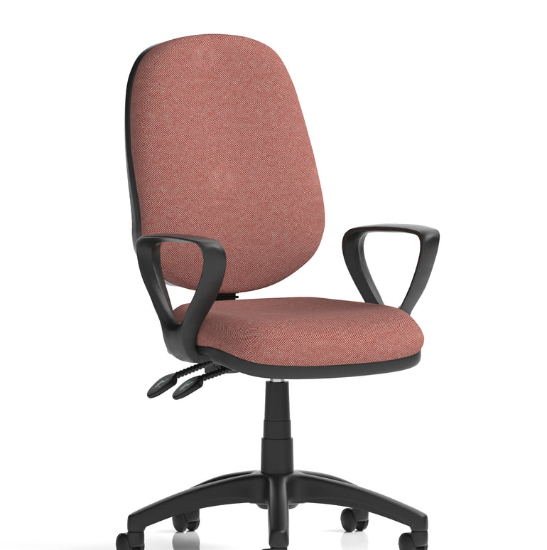 Eclipse Plus II Medium Back Task Operator Office Chair In Quest And Rivet Fabric