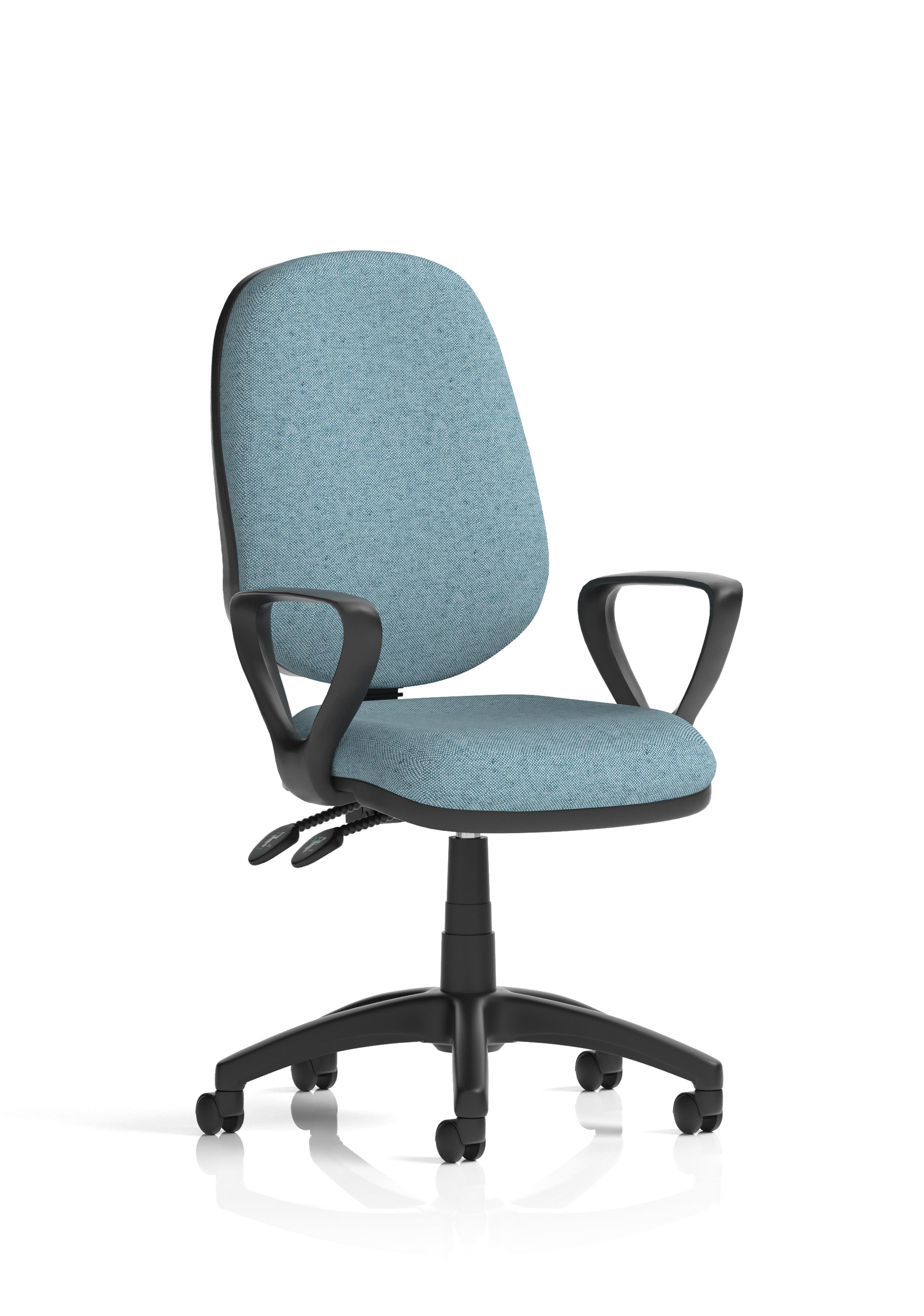 Eclipse Plus II Medium Back Task Operator Office Chair In Quest And Rivet Fabric