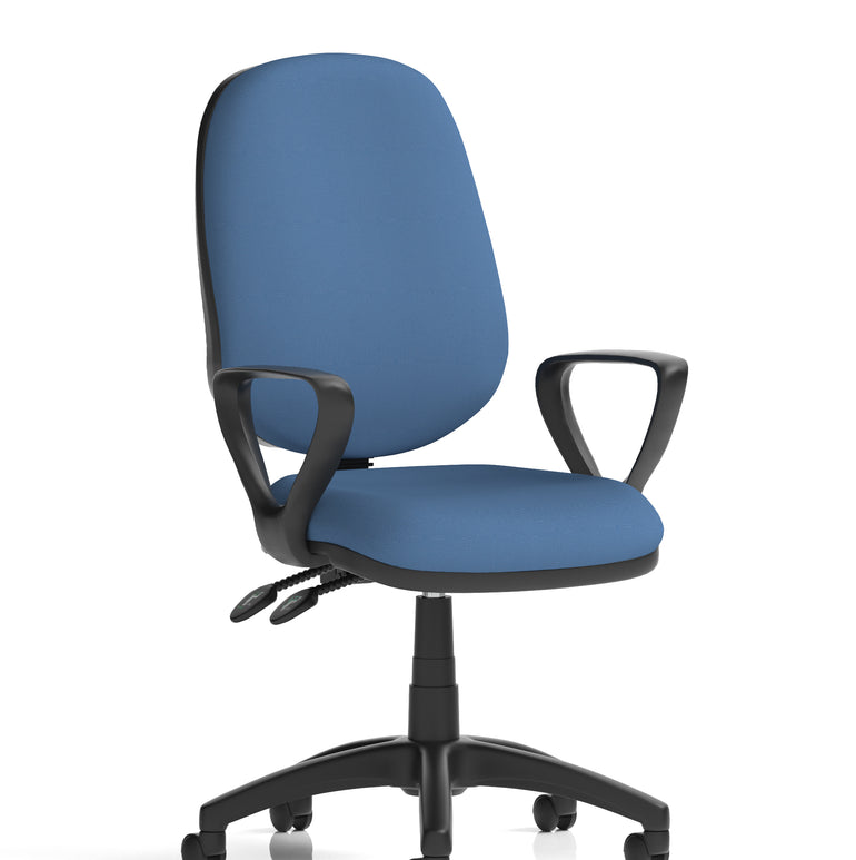 Eclipse Plus II Medium Back Task Operator Office Chair In Quest And Rivet Fabric