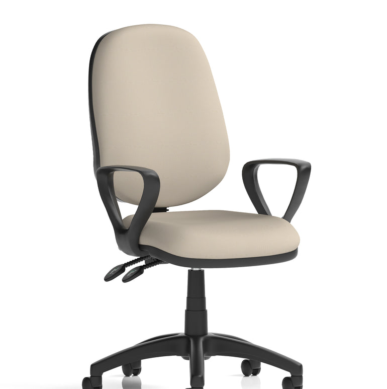Eclipse Plus II Medium Back Task Operator Office Chair In Quest And Rivet Fabric