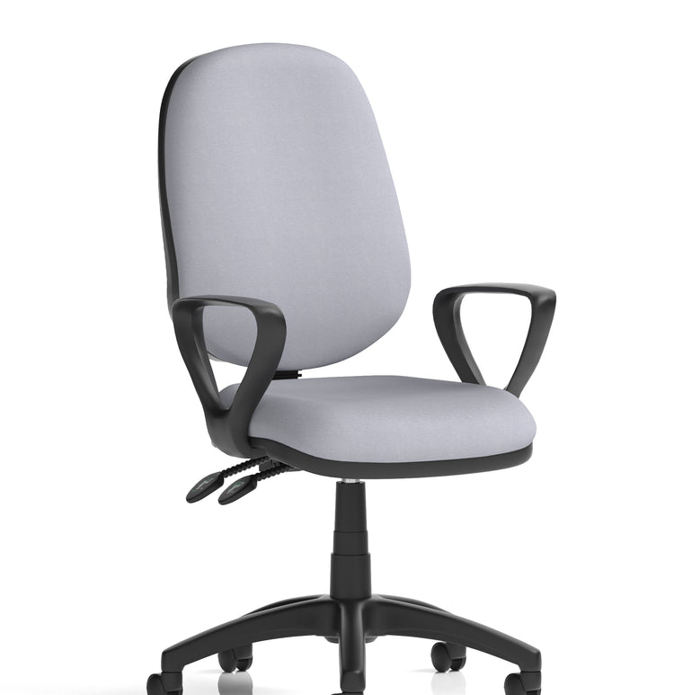 Eclipse Plus II Medium Back Task Operator Office Chair In Quest And Rivet Fabric