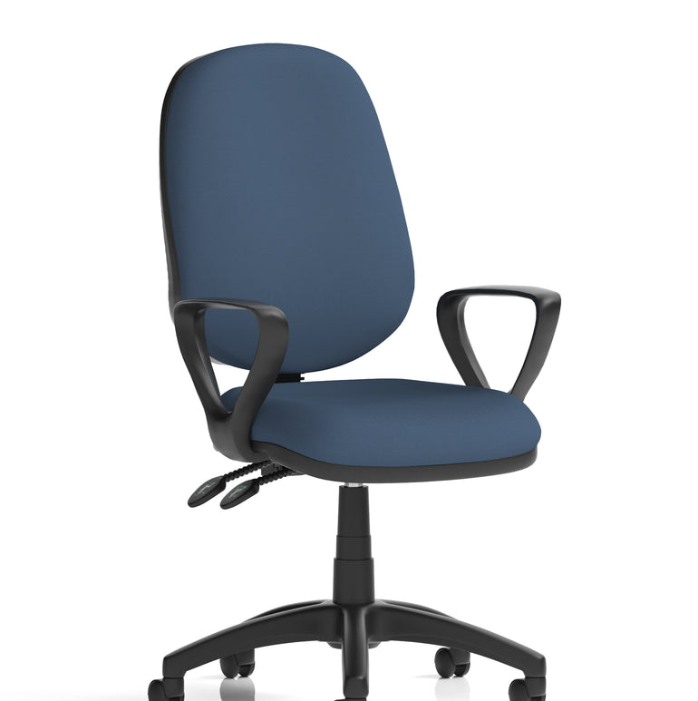 Eclipse Plus II Medium Back Task Operator Office Chair In Quest And Rivet Fabric
