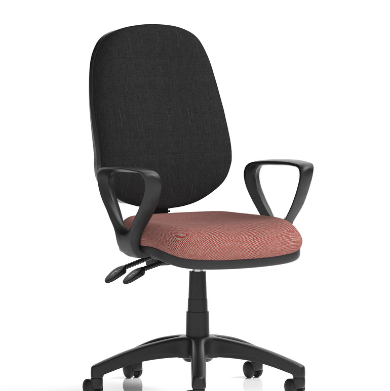 Eclipse Plus II Medium Back Task Operator Office Chair In Quest And Rivet Fabric