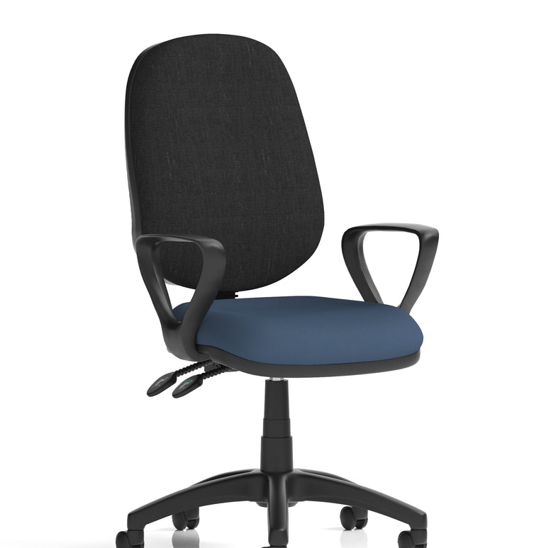 Eclipse Plus II Medium Back Task Operator Office Chair In Quest And Rivet Fabric