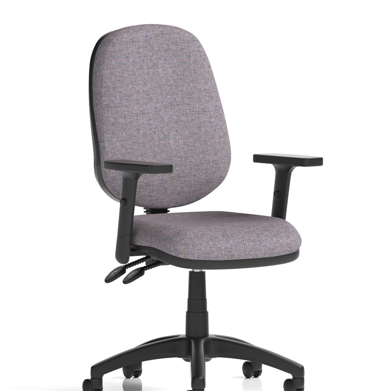 Eclipse Plus II Medium Back Task Operator Office Chair In Quest And Rivet Fabric