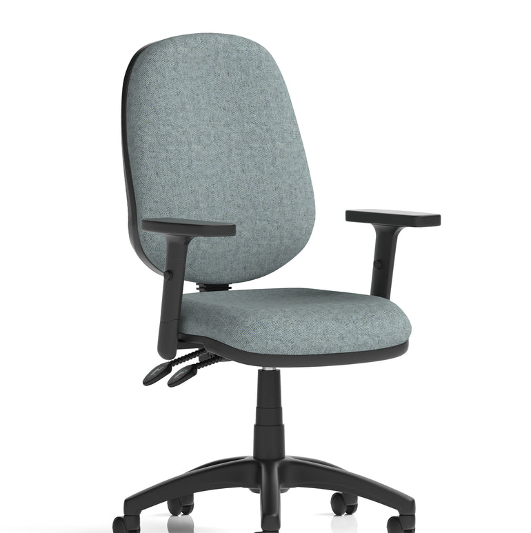 Eclipse Plus II Medium Back Task Operator Office Chair In Quest And Rivet Fabric