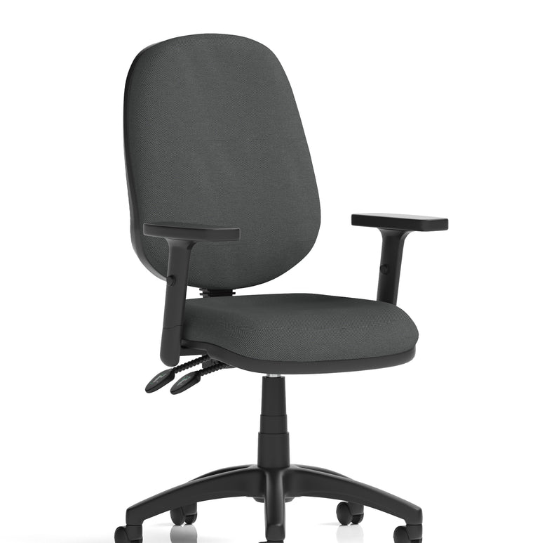 Eclipse Plus II Medium Back Task Operator Office Chair In Quest And Rivet Fabric