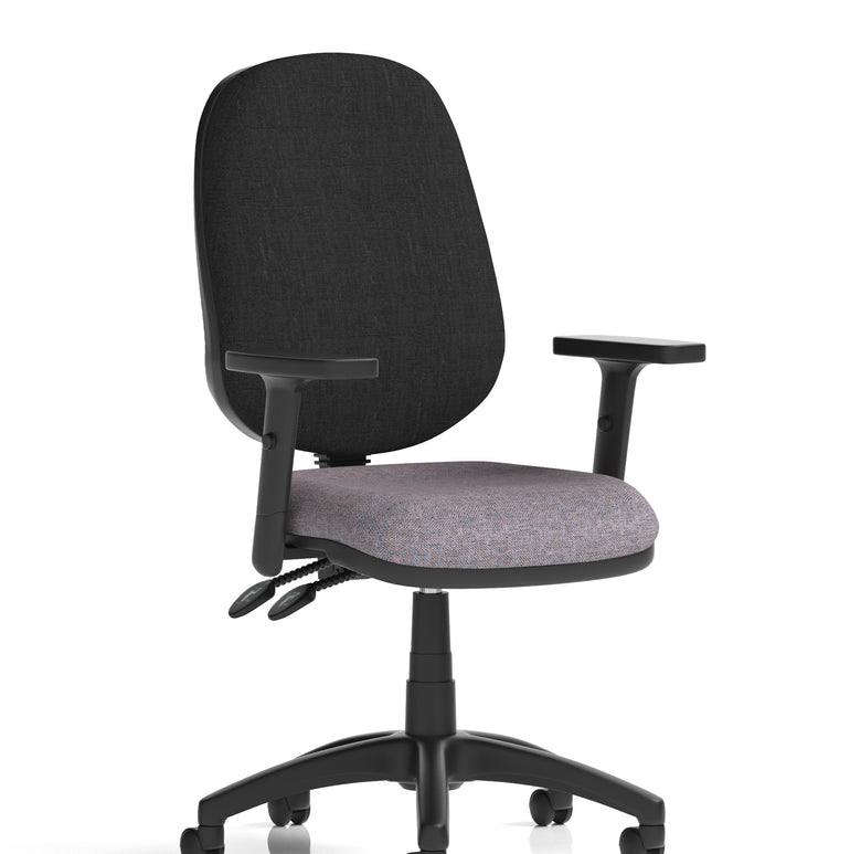 Eclipse Plus II Medium Back Task Operator Office Chair In Quest And Rivet Fabric
