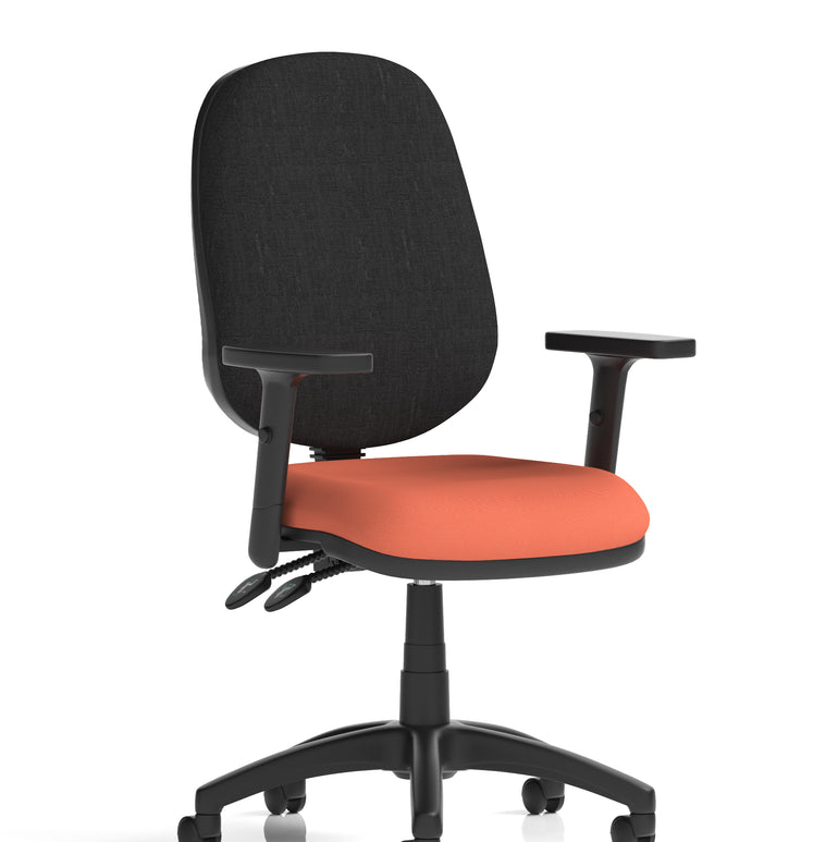 Eclipse Plus II Medium Back Task Operator Office Chair In Quest And Rivet Fabric