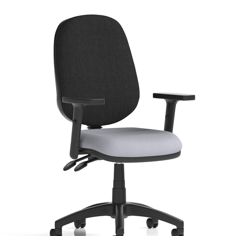 Eclipse Plus II Medium Back Task Operator Office Chair In Quest And Rivet Fabric